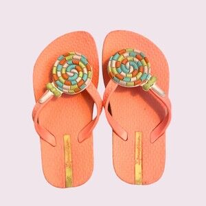 Ipanema Girls Flip Flops SZ 9 Little Kids EUC